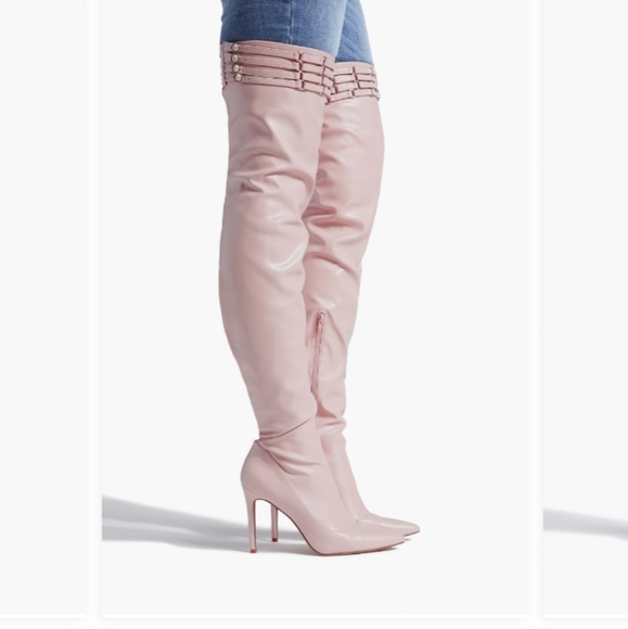*NWOT 🩷 Thigh High Boots Blush Size 8 - Picture 2 of 8